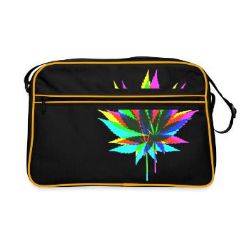 colorful HEMP - Retro Bag - black/gold - Front