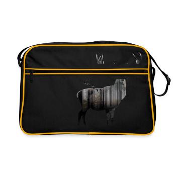 Chemise de chasse forêt animaux nature - Sac Retro - noir/or - Devant