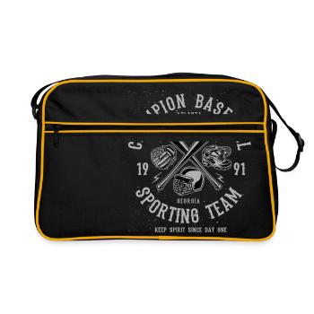 Champion Baseball - Retro Tasche - Schwarz/Gold - Vorne