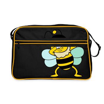 Dabbing Dab Bee - Sac Retro - noir/or - Devant