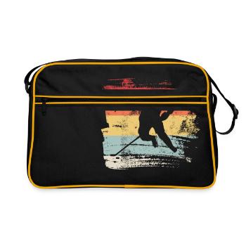 Retro Hockey HockeySchlaeger Gift - Retro Bag - black/gold - Front