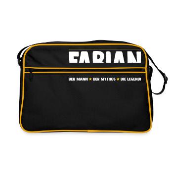 Fabien - Sac Retro - noir/or - Devant