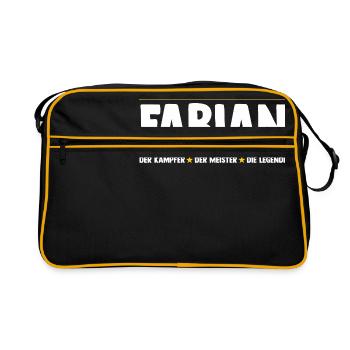 Fabien - Sac Retro - noir/or - Devant