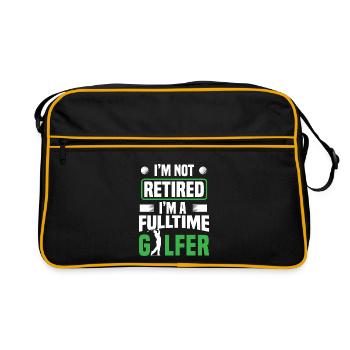 Retraite Je ne suis pas à la retraite Je suis un golfeur à temps plein - Sac Retro - noir/or - Devant