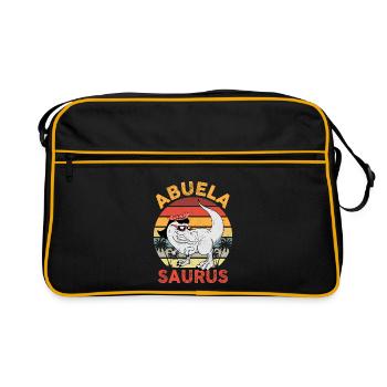 Abuela Saurus Drôle d’amoureux des dinosaures Fête des mères - Sac Retro - noir/or - Devant