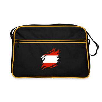 Austria Flag Austria Austrian Flag AT - Retro Bag - black/gold - Front