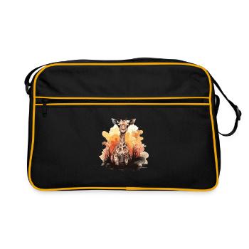 Girafe Afrique - Sac Retro - noir/or - Devant