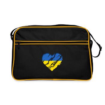 Ukraine Flag Vintage Ukrainian Flag Used Look - Sac Retro - noir/or - Devant