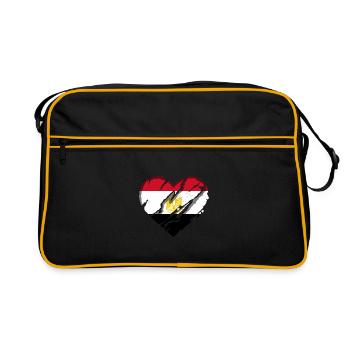 Egypte Drapeau Hurghada Afrique Drapeau égyptien - Sac Retro - noir/or - Devant