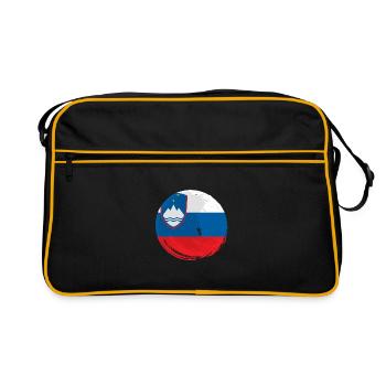 Slovenia Flag Balkan Slovenian Flag Vintage - Retro Bag - black/gold - Front