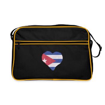 Drapeau de Cuba Caraïbes Vacances Cuba Voyage La Havane - Sac Retro - noir/or - Devant