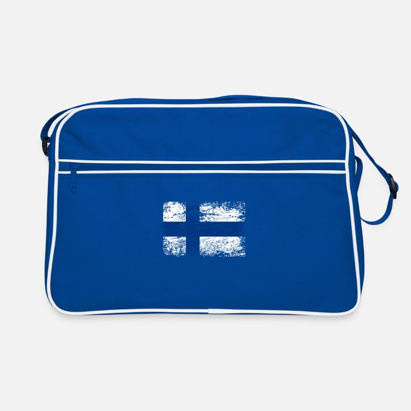 Drapeau finlande utilisé look bannière pays Suomi Sac Retro