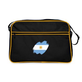 Argentine Drapeau Amérique du Sud Drapeau argentin - Sac Retro - noir/or - Devant