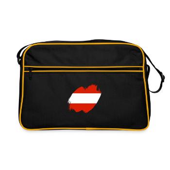 Austria Flag Austria Austrian Flag AT - Retro Bag - black/gold - Front
