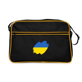 Drapeau de l’Ukraine Vintage Drapeau ukrainien d’occasion Look - Sac Retro - noir/or - Devant