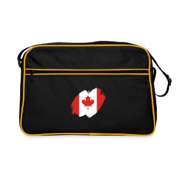 Canada Flag Maple Leaf Canadian Flag Canada - Retro Bag - black/gold - Front