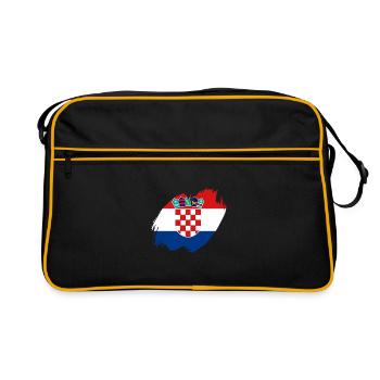 Croatie Drapeau Adriatique Zagreb Drapeau croate - Sac Retro - noir/or - Devant