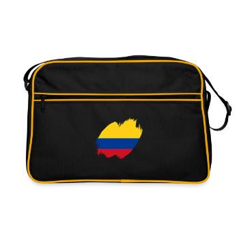 Colombia Flag Vintage Colombian Flag - Retro Bag - black/gold - Front