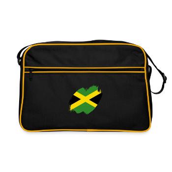 Drapeau jamaïcain Drapeau jamaïcain Jamaïque Vintage - Sac Retro - noir/or - Devant