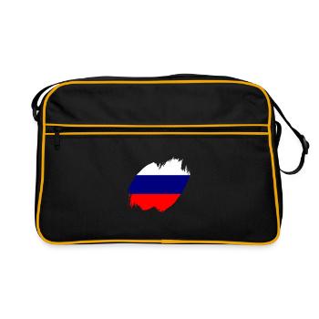 Russia Flag Vintage Russian Flag Used Look - Retro Bag - black/gold - Front