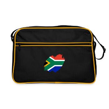 Afrique du Sud Drapeau Afrique Afrique Afrique du Sud - Sac Retro - noir/or - Devant