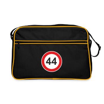 44 Limite de vitesse pour quarante-quatre anniversaires - Sac Retro - noir/or - Devant