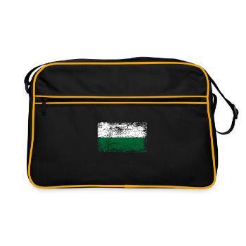 Drapeau Saxe Vintage Occasion Look Allemagne de l'Est SN - Sac Retro - noir/or - Devant