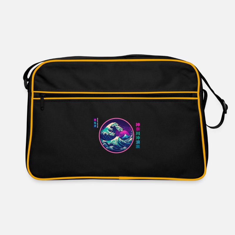 Wave devant Kanagawa Synthwave Vaporwave Aesthetic Sac Retro