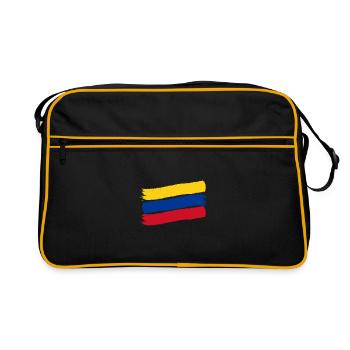 Drapeau Colombie Drapeau colombien vintage - Sac Retro - noir/or - Devant