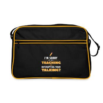 Journée de l’enseignant Enseignant Enseignant Parler Enseignant - Sac Retro - noir/or - Devant