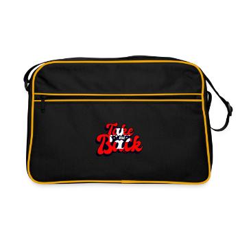 Switzerland Flag Homesick Cross Distressed Look Swiss - Retro Bag - black/gold - Front