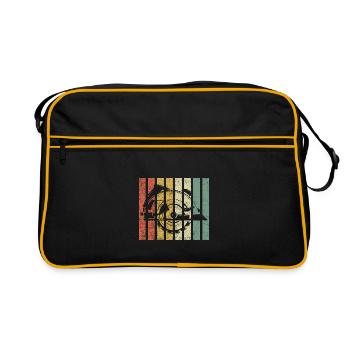 Vintage Retro Kreissäge Zimmermann Holzarbeiter - Retro Tasche - Schwarz/Gold - Vorne