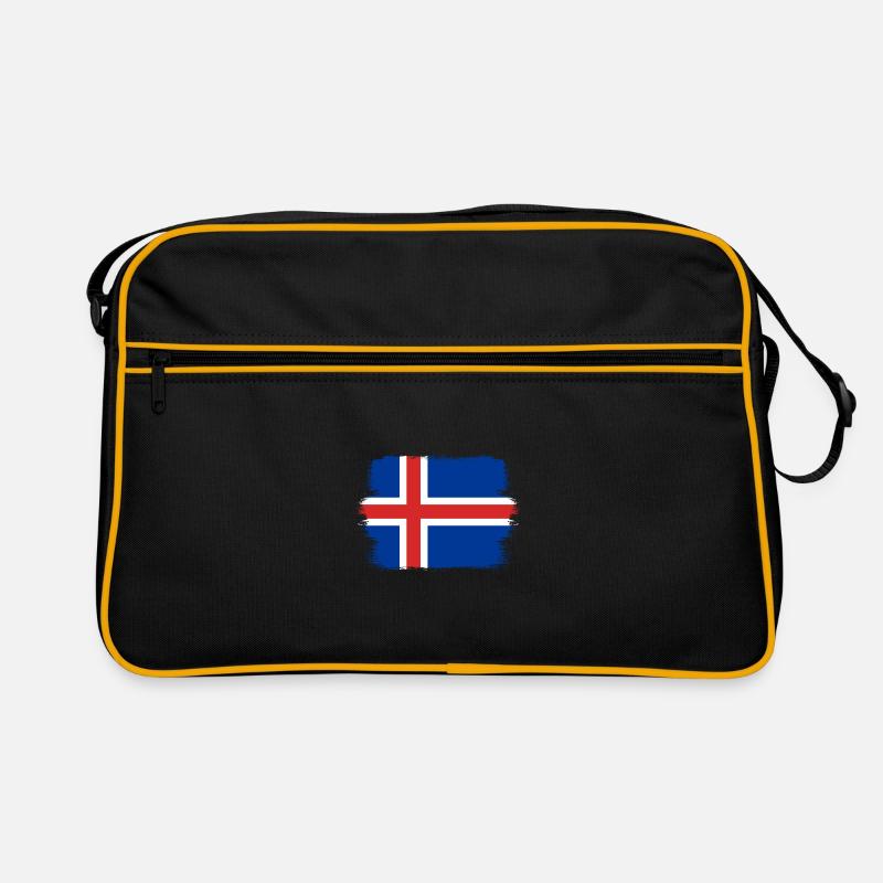 Drapeau de l’Islande Drapeau islandais vintage Look utilisé Sac Retro