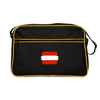 Austria Flag Austria Austrian Flag AT - Retro Bag - black/gold - Front