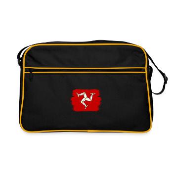 Isle of Man Flagge Triskele Flag of Isle of Man - Retro Bag - black/gold - Front