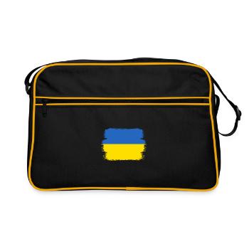 Ukraine Flag Vintage Ukrainian Flag Used Look - Sac Retro - noir/or - Devant