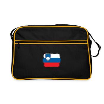 Slovenia Flag Balkans Slovenian Flag Vintage - Retro Bag - black/gold - Front