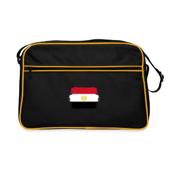 Egypte Drapeau Hurghada Afrique Drapeau égyptien - Sac Retro - noir/or - Devant