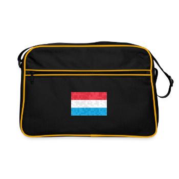 Drapeau luxembourgeois Drapeau luxembourgeois Accueil - Sac Retro - noir/or - Devant