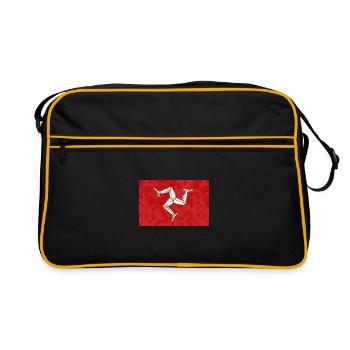 Isle of Man Flagge Triskele Flag of Isle of Man - Retro Bag - black/gold - Front