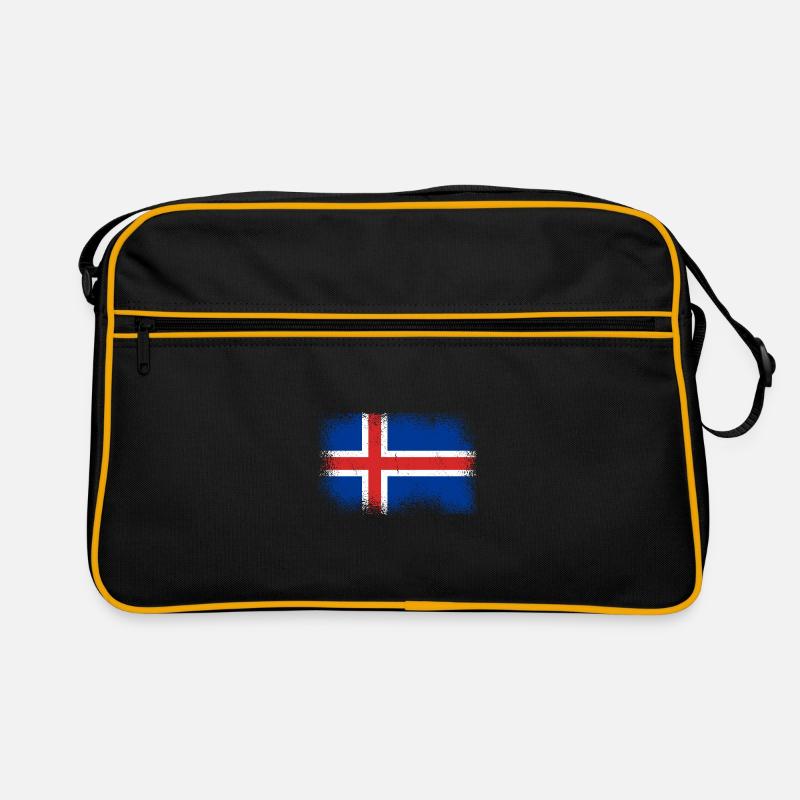 Drapeau de l’Islande Drapeau islandais vintage Look utilisé Sac Retro