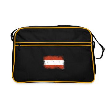 Austria Flag Austria Austrian Flag AT - Retro Bag - black/gold - Front