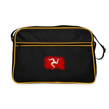 Isle of Man Flagge Triskele Flag of Isle of Man - Retro Bag - black/gold - Front