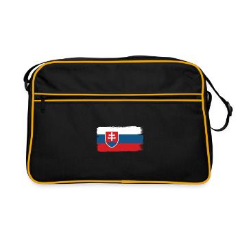 Slovaquie drapeau slovaque vintage drapeau slovaque - Sac Retro - noir/or - Devant