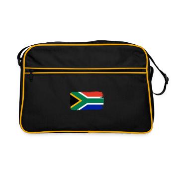 Drapeau de l’Afrique du Sud Drapeau sud-africain - Sac Retro - noir/or - Devant