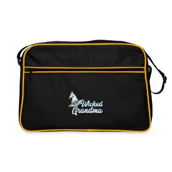 Cadeau d'Halloween Spooky Wicked Grandma Witch - Sac Retro - noir/or - Devant