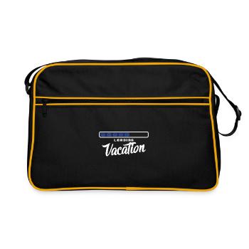 Europa Flagge EU Euro Europäische Fahne - Retro Tasche - Schwarz/Gold - Vorne