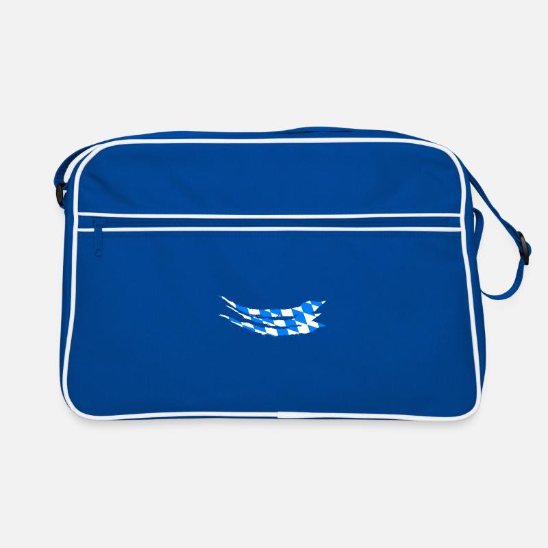 Drapeau de la Bavière aspect utilisé Drapeau bavarois Vintage Sac Retro