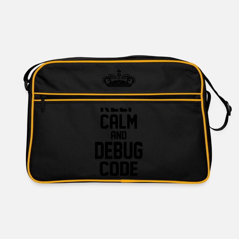 Keep Calm And Debug Code Programmer Nerd Software Retro Tasche