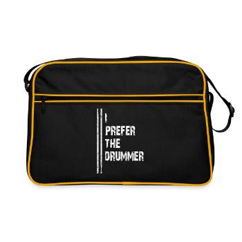 I prefer the drummer | I prefer the drummer - Retro Bag - black/gold - Front